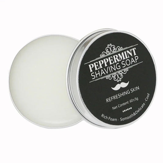 Handmade Smooth Texture Ear Shaving Soap Bar - Organic Foam Shaving Cream for Men Face Freshness and Cleanliness Maintainer